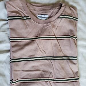 Banks Journal Men's Striped Short Sleeve Tee - Pink
